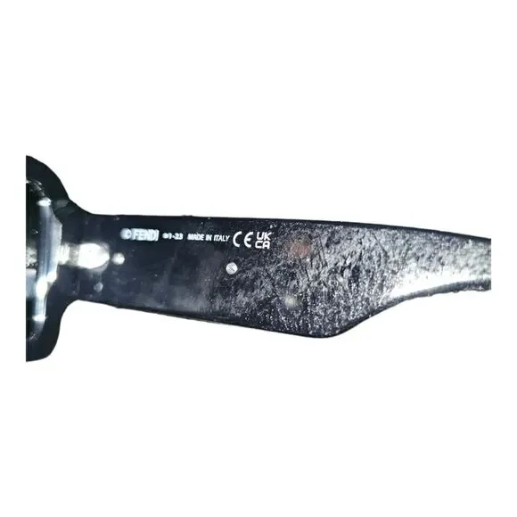 FENDI - The Fendigraphy 52mm Geometric Sunglasses - Shiny‎ Black / Smoke - Picture 4 of 4